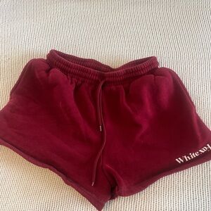 White Fox Boutique Red Athletic Shorts with Drawstring Waistband